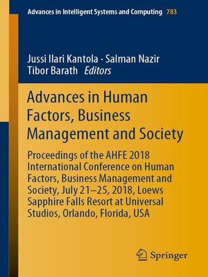 cover image of Advances in Human Factors, Business Management and Society